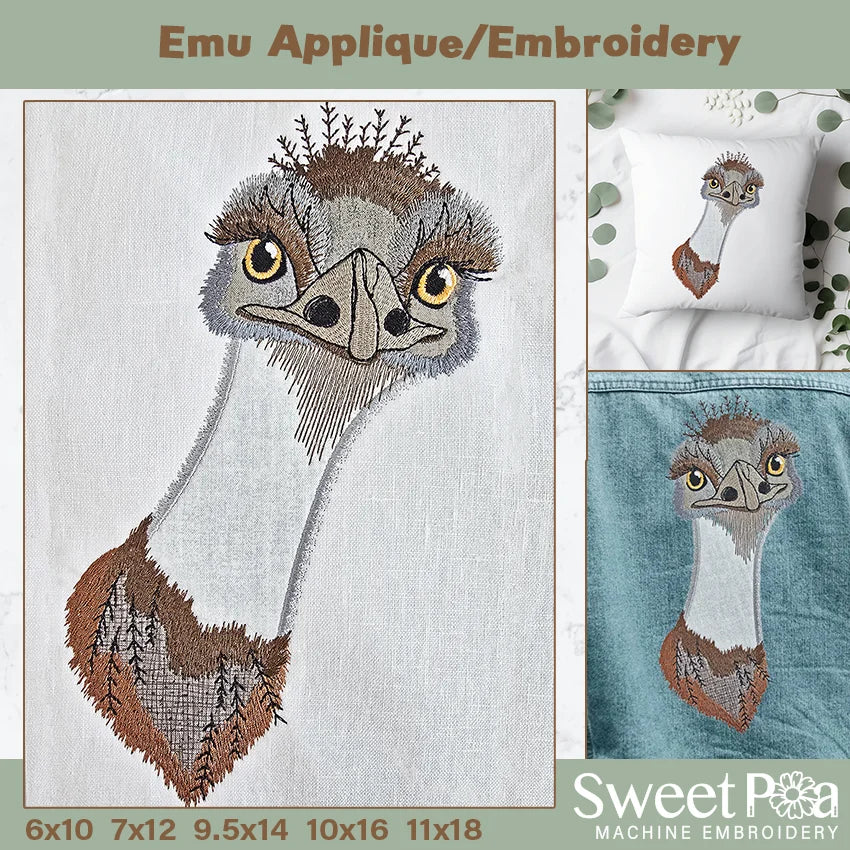 Australian Emu Applique
