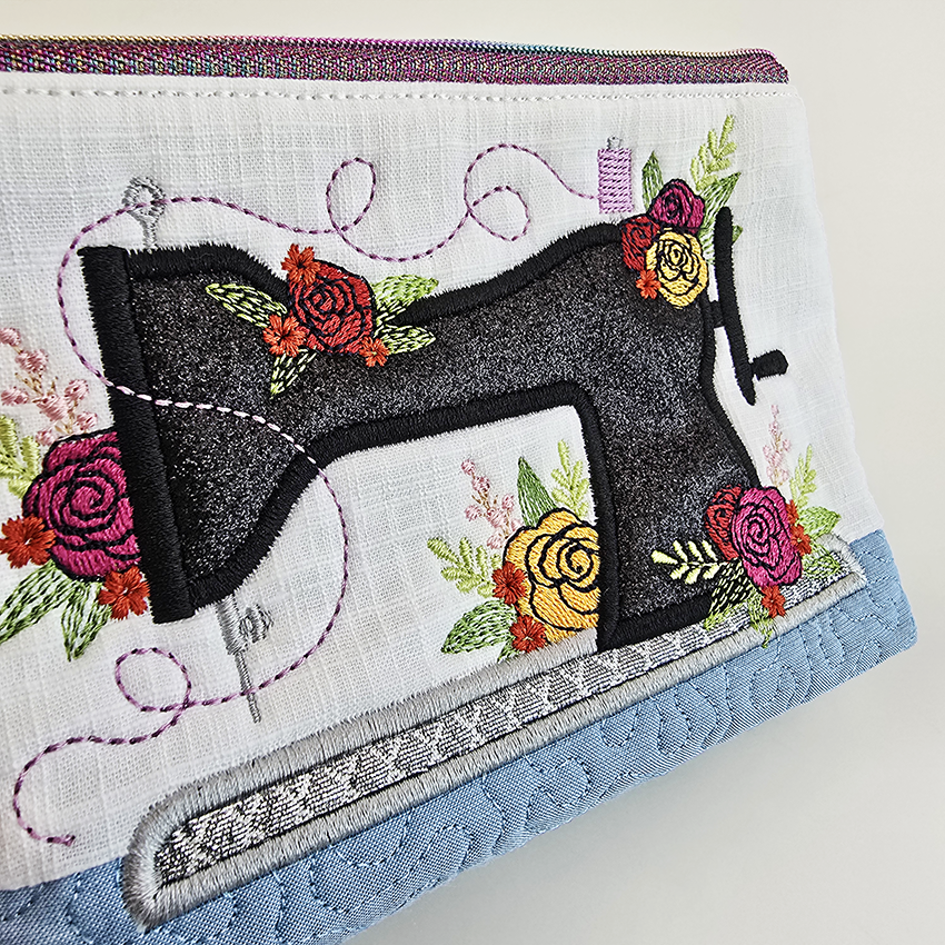 Floral Sewing Machine Purse
