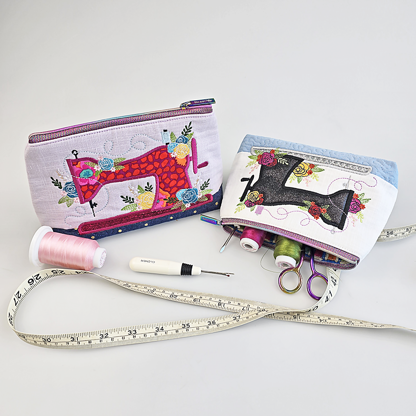 Floral Sewing Machine Purse