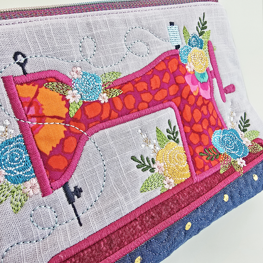 Floral Sewing Machine Purse
