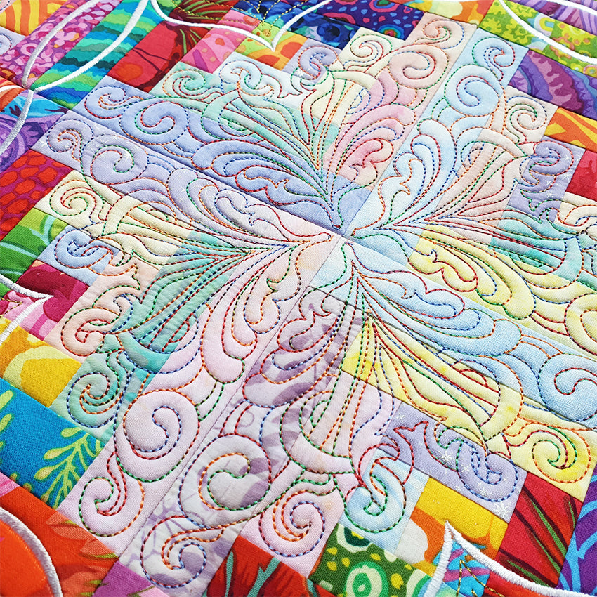 Floral Burst Block and Quilt