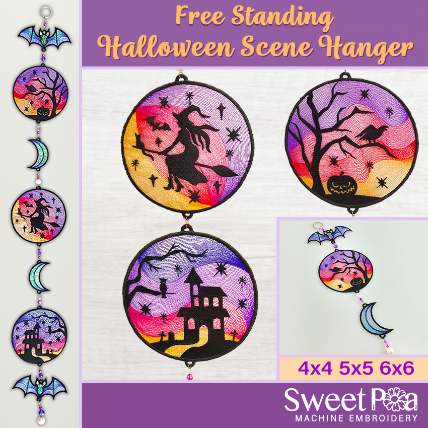 Free Standing Halloween Scene Hanger