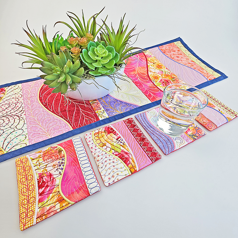 free form coasters and runner styled