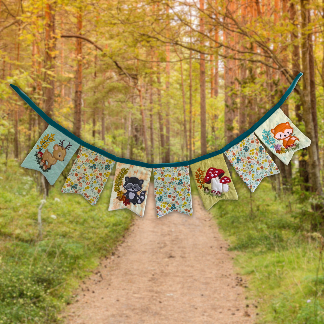 woodland animal bunting full