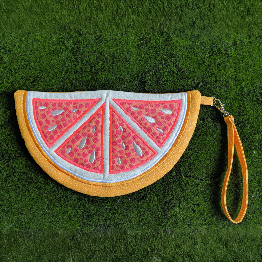 Citrus Zippered Clutch Bag