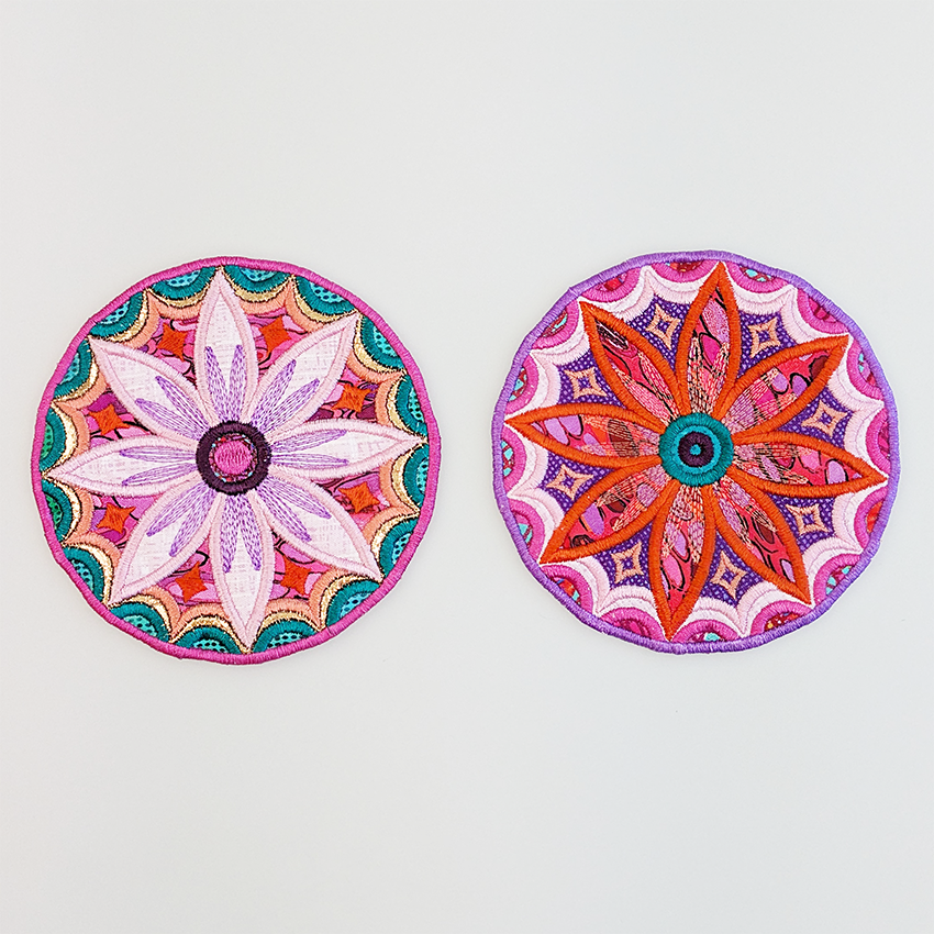 Geometric Flower Coasters