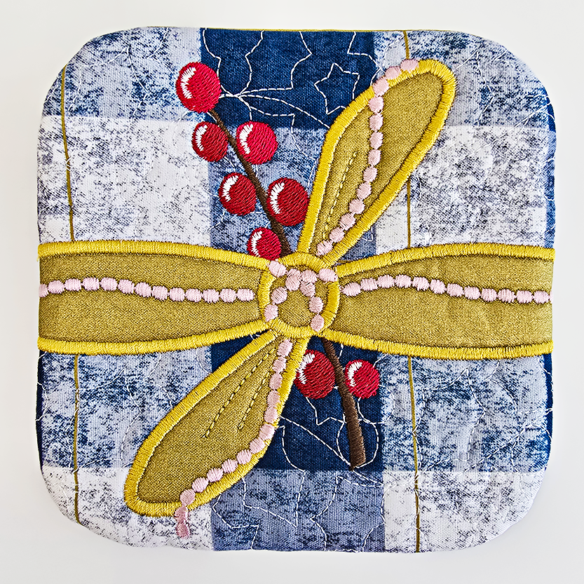 christmas versions of gift bag blue and gold front