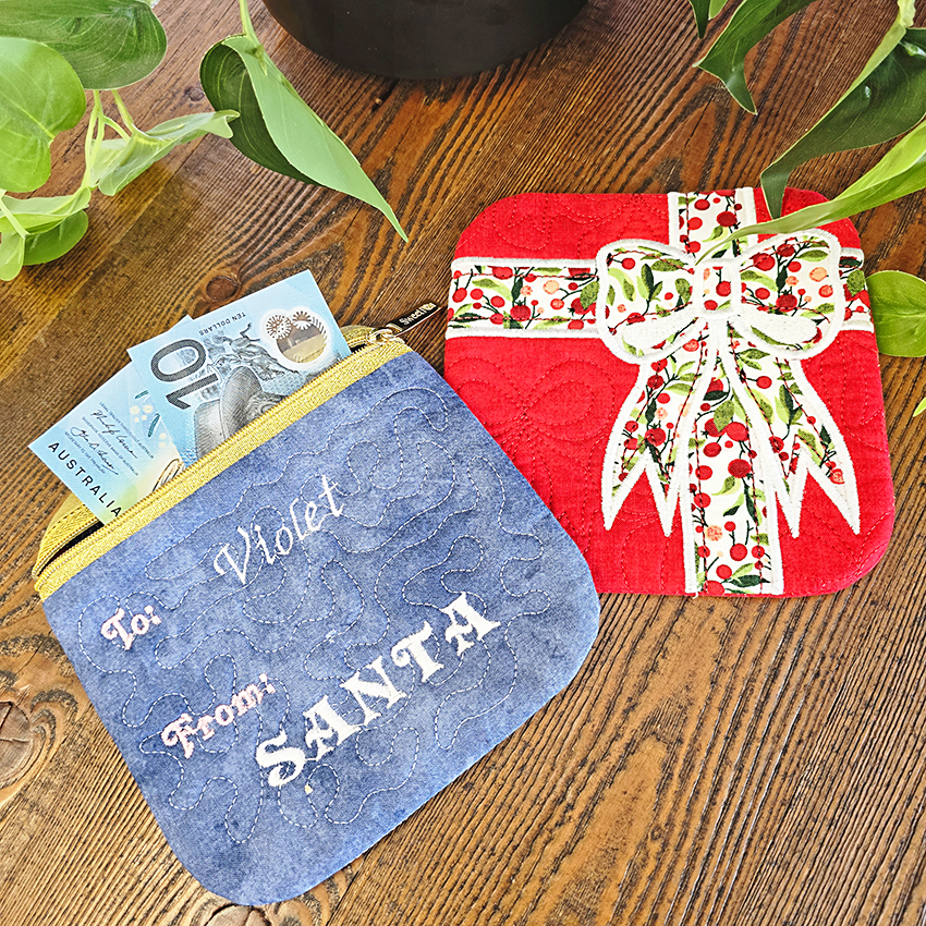 christmas versions of gift bags styled