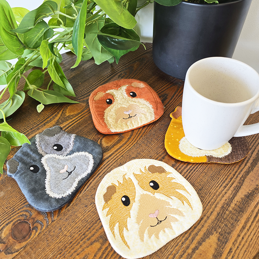 Guinea Pig Coaster or Purse Set