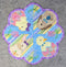 Easter Animals Table Centre 4x4 5x5 6x6 7x7 8x8 - Sweet Pea In The Hoop Machine Embroidery Design