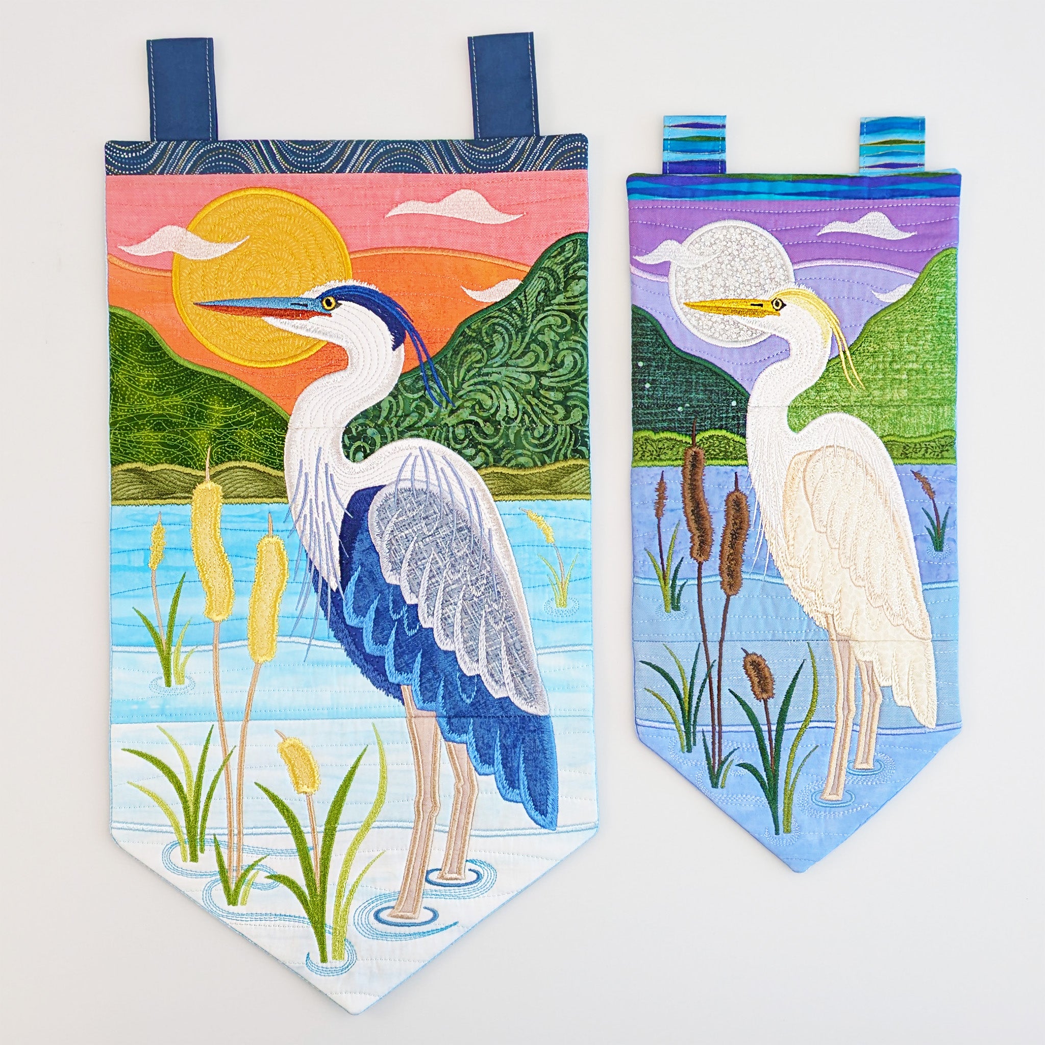 Heron Hanger In the hoop machine embroidery designs