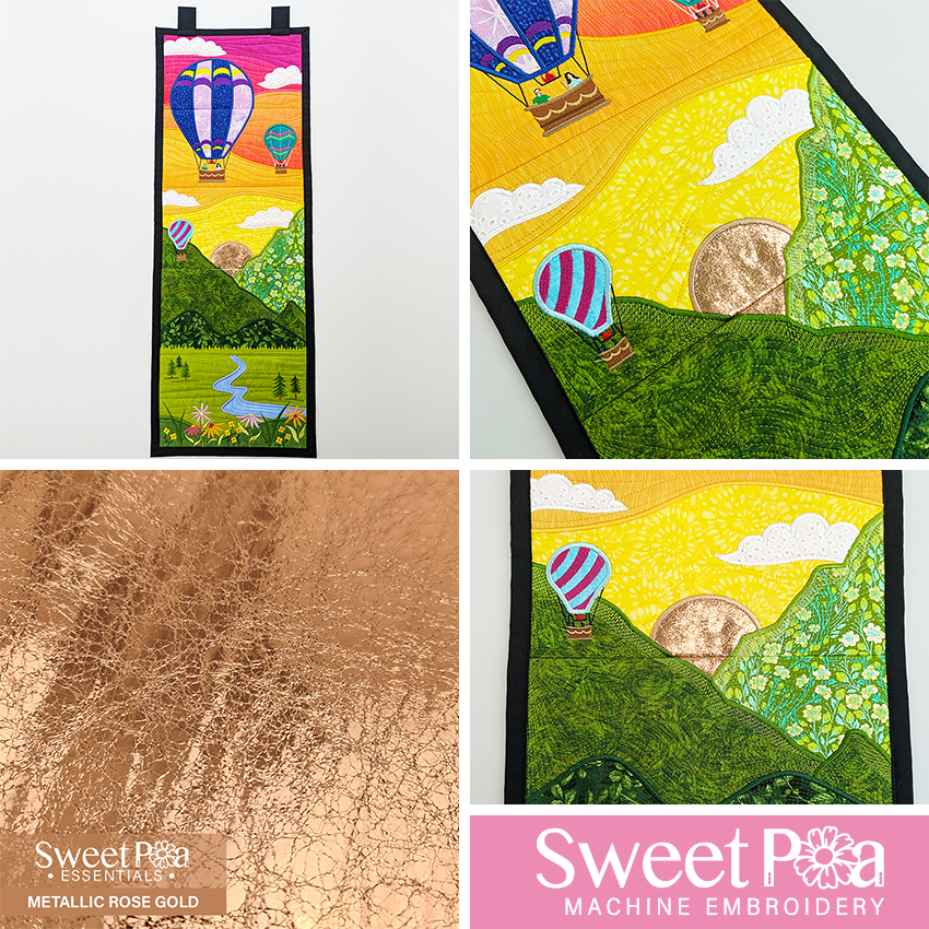 Hot Air Balloon Scene Hanger and sweet pea essentials used