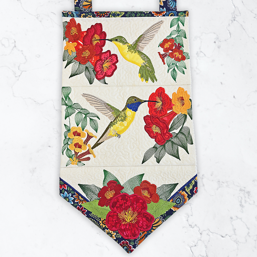 Hummingbird Hanger In the hoop machine embroidery designs