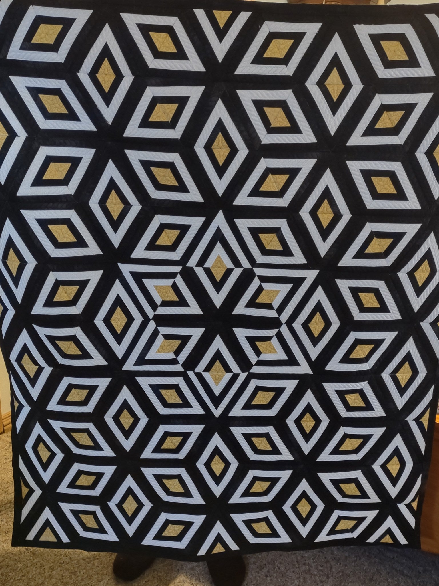 Diamond Log Cabin Quilt