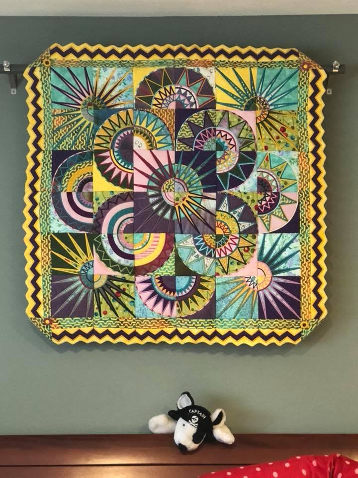 Zigzag quilt border block 5x5 6x6 7x7 and 8x8