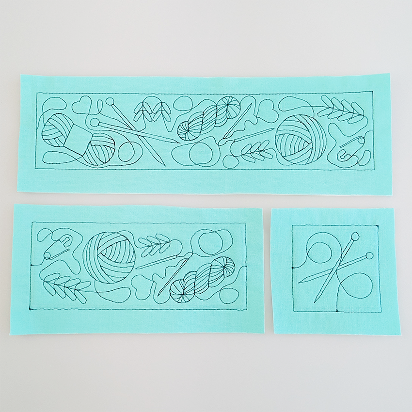 Knitting Quilting Borders In the hoop machine embroidery designs