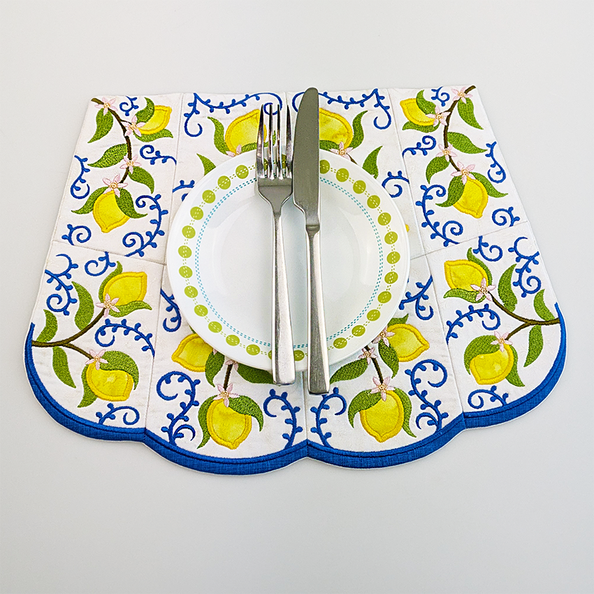 Lemon Placemat styled