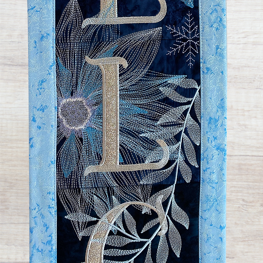 Christmas or Winter Welcome Hanger In the hoop machine embroidery designs