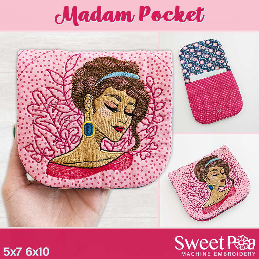 Madam Pocket 5x7 6x10 In The Hoop