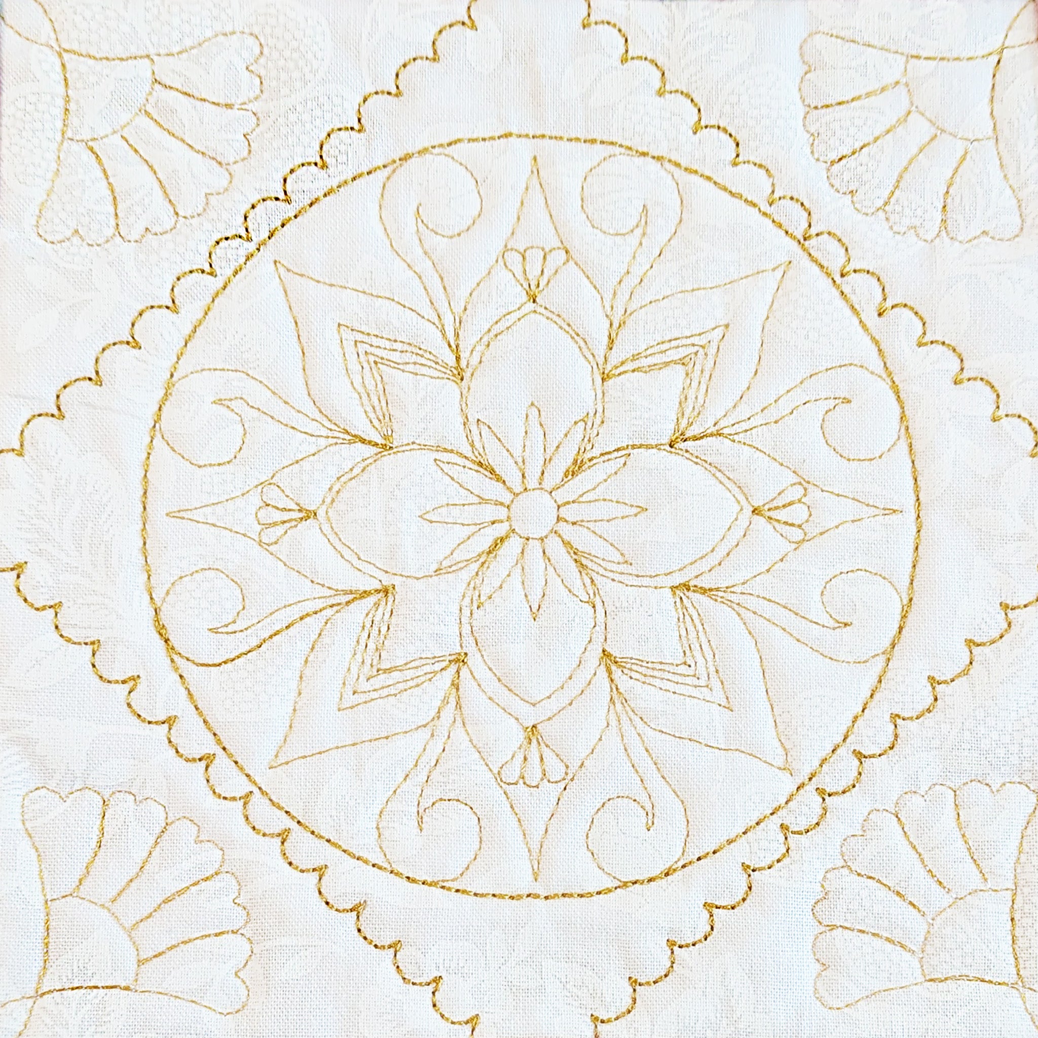 Mandala Quilt As You Go In the hoop machine embroidery designs