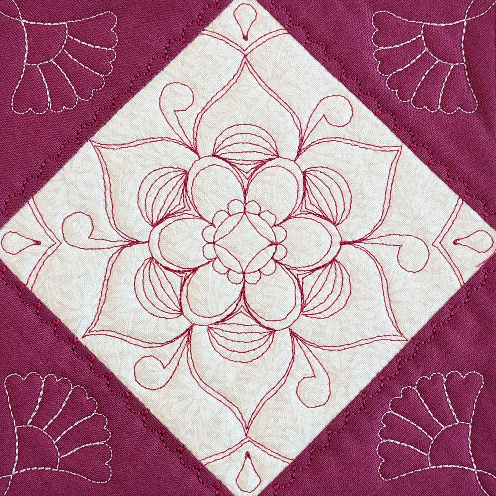Mandala Quilt As You Go In the hoop machine embroidery designs