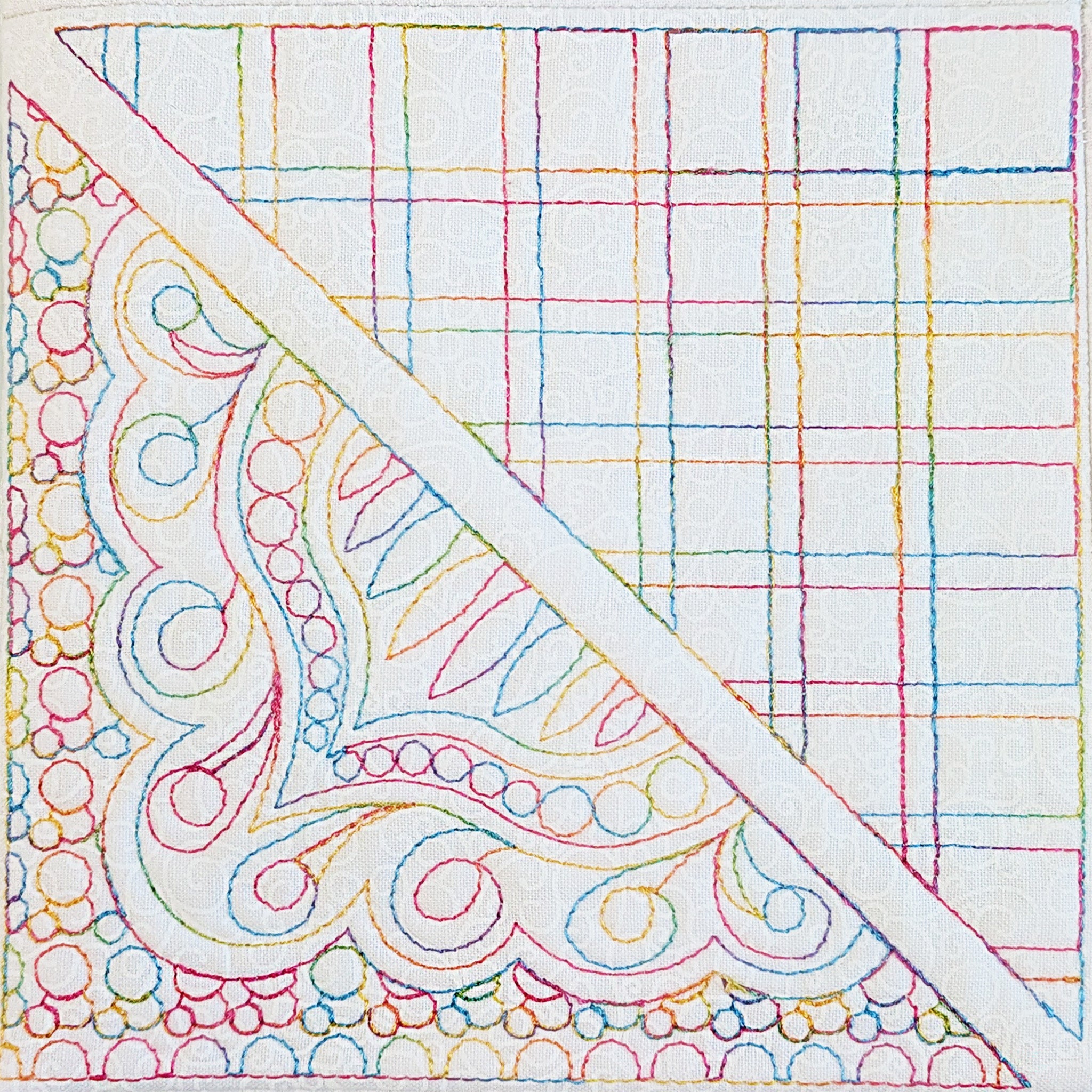 Monochrome Quilt In the hoop machine embroidery designs