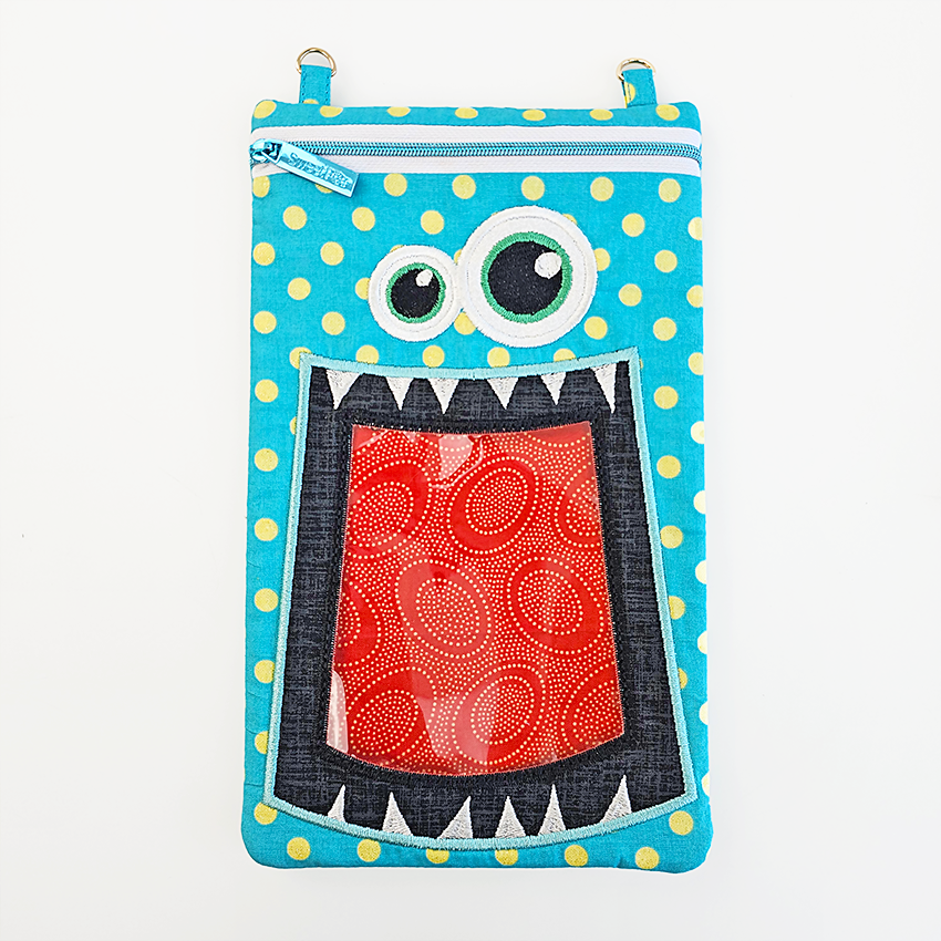 Monster Mouth Windowed Zipper Pockets