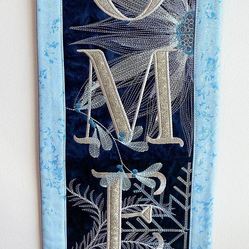 Christmas or Winter Welcome Hanger In the hoop machine embroidery designs