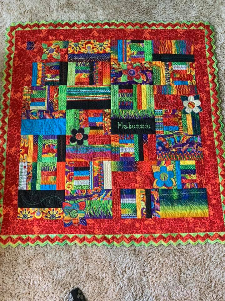 Zigzag quilt border block 5x5 6x6 7x7 and 8x8