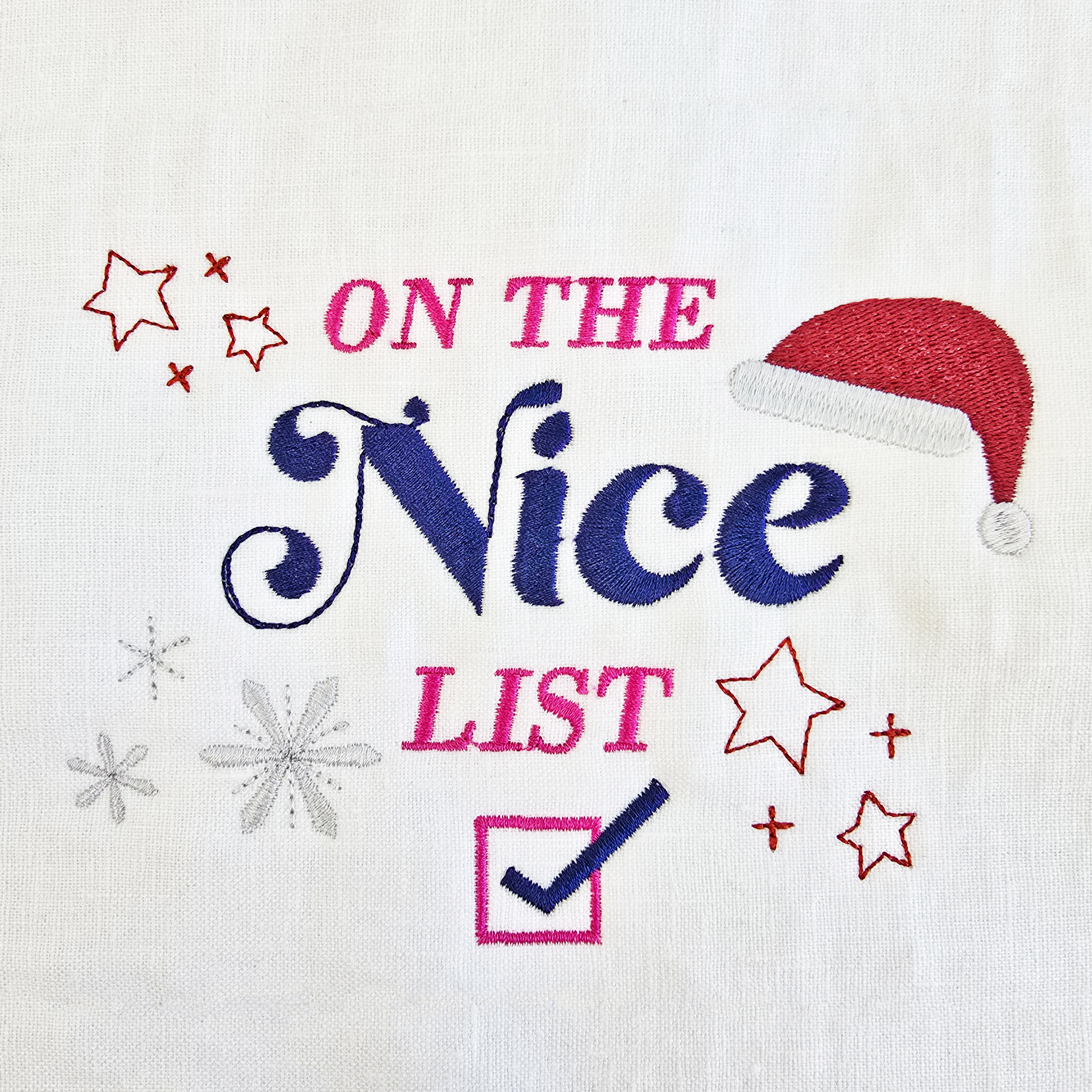 Naughty or Nice Coaster or Embroidery