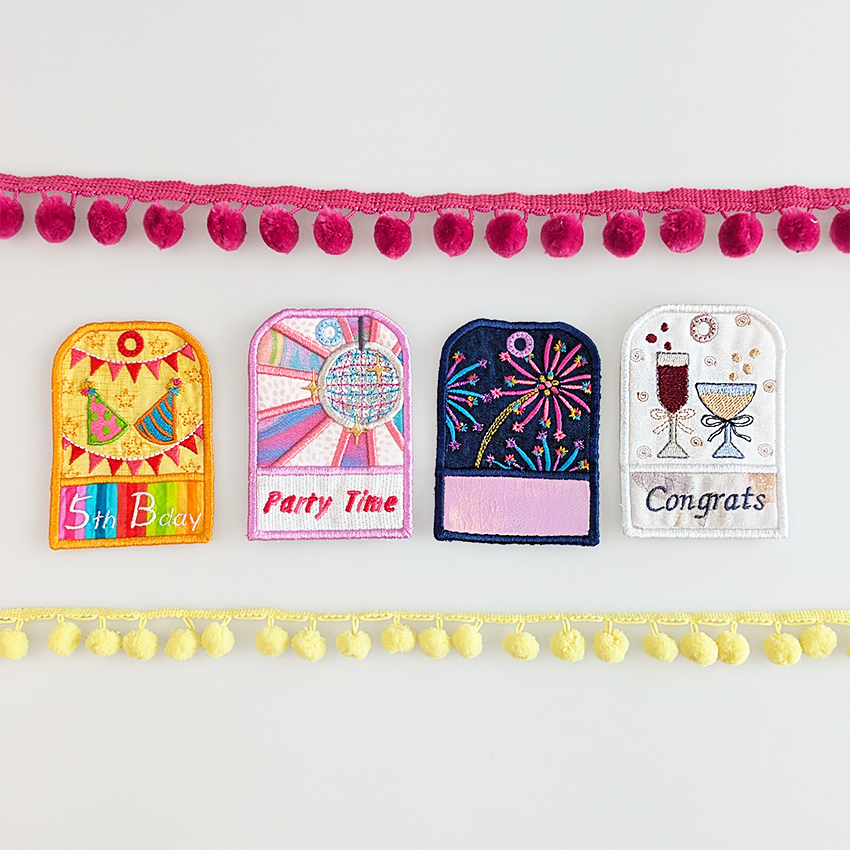 party gift tags ith design styled