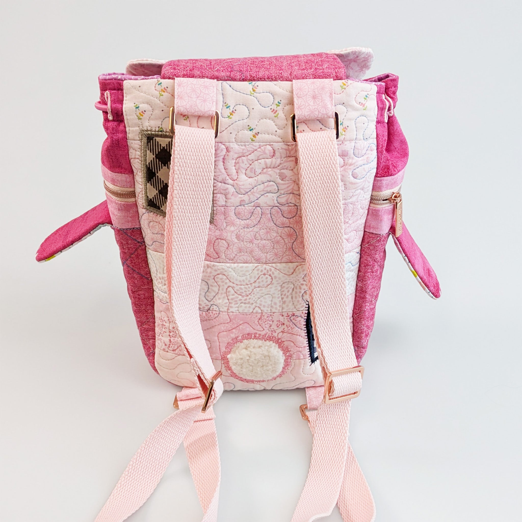 Patch the Teddy Bear Backpack In the hoop machine embroidery designs