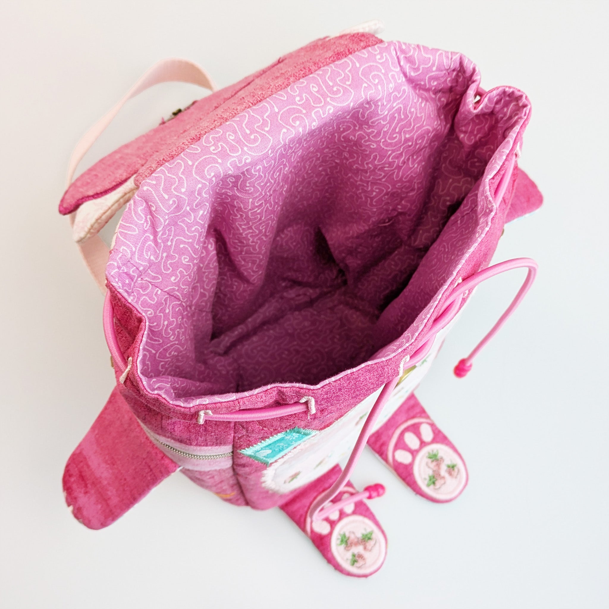 Patch the Teddy Bear Backpack In the hoop machine embroidery designs