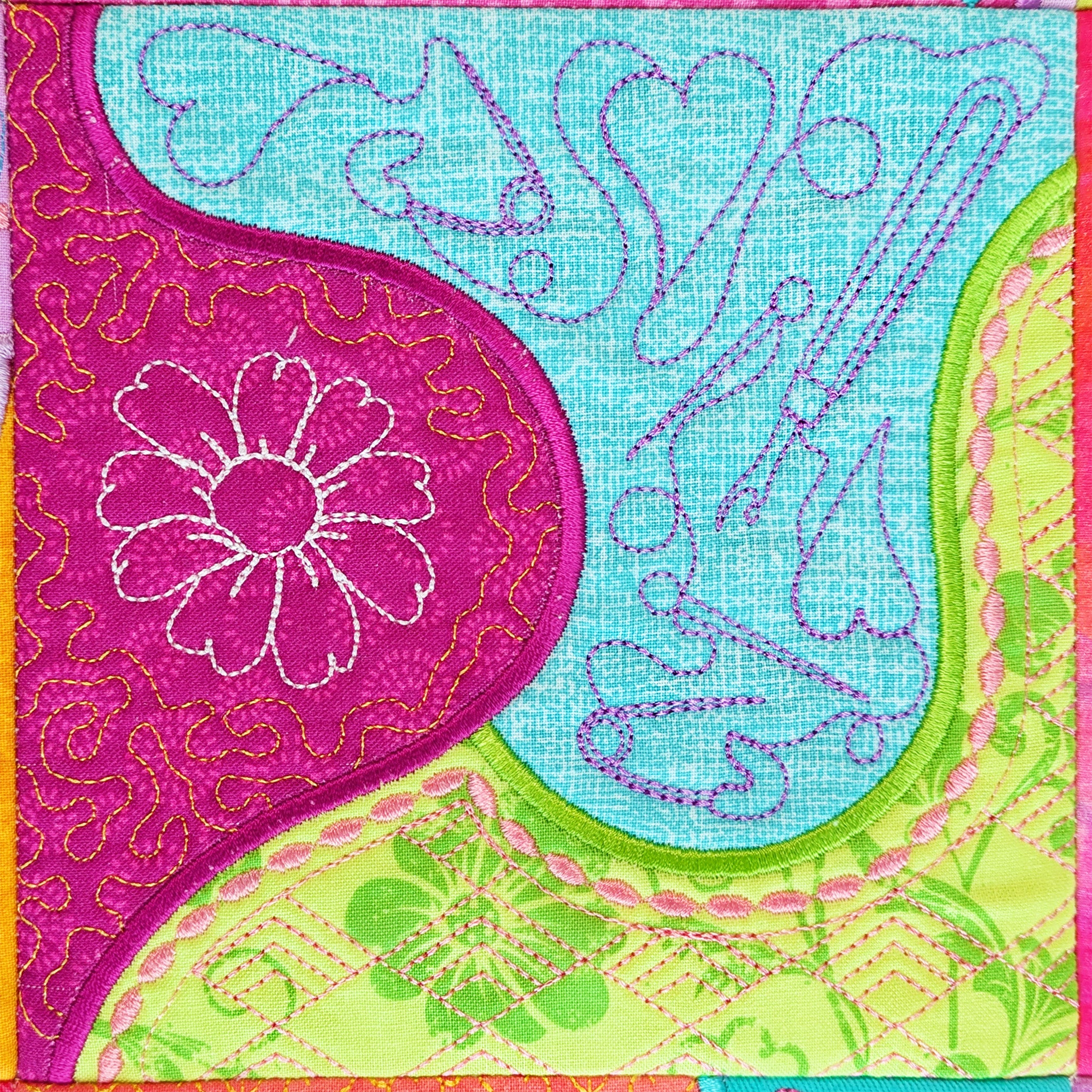 Patchwork Machine Tidy In the hoop machine embroidery designs