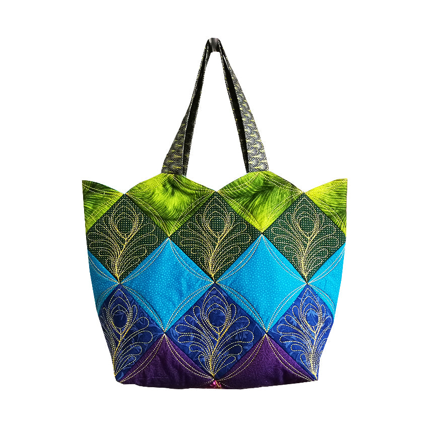 Peacock Quilt Blocks and Bag 4x4 5x5