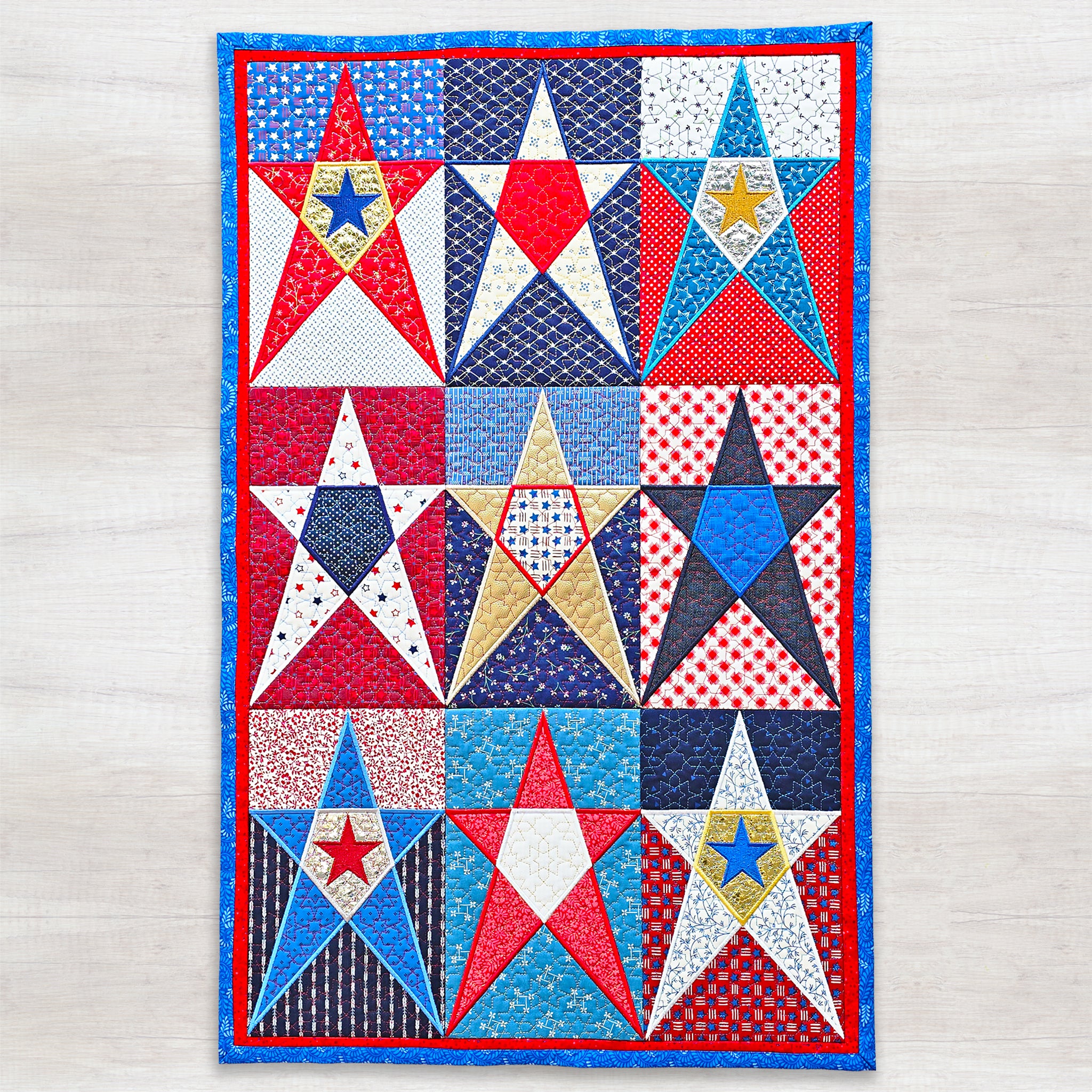 Primitive Star Blocks and Quilt