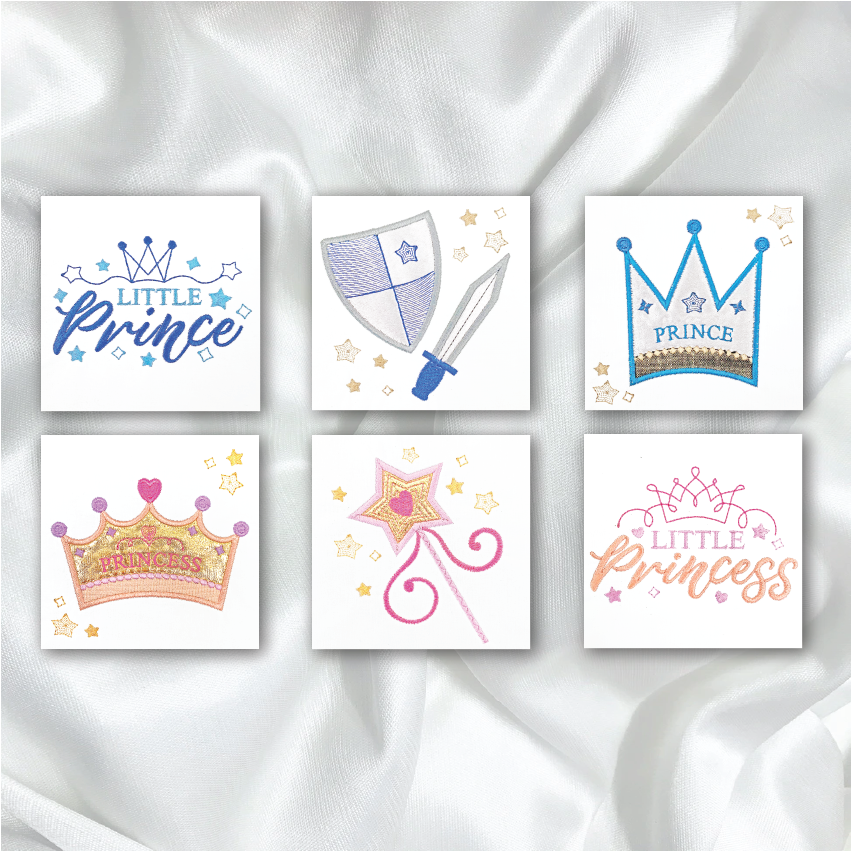 Prince & Princess Embroidery and Applique Set