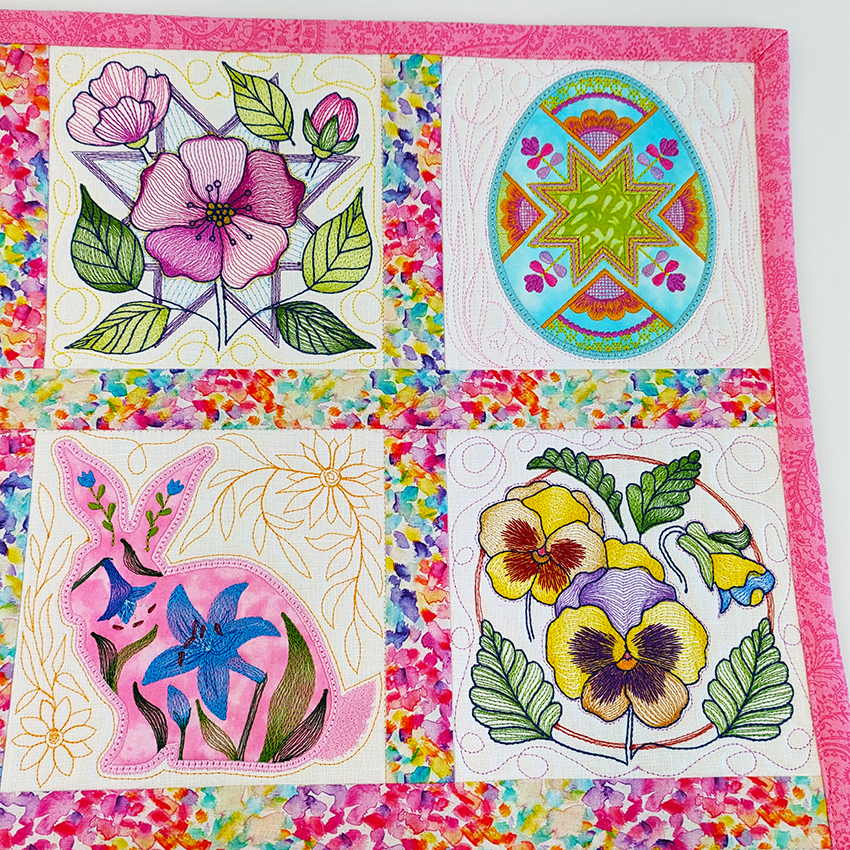 BOW Easter Quilt As You Go Bulk Pack - Sweet Pea In The Hoop Machine Embroidery Design