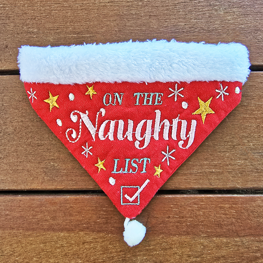 Naughty or Nice Christmas Pet Bandanas