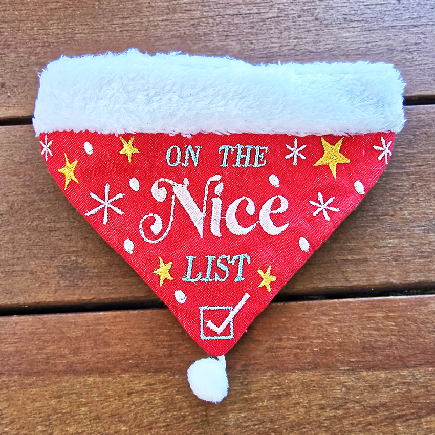 Naughty or Nice Christmas Pet Bandanas