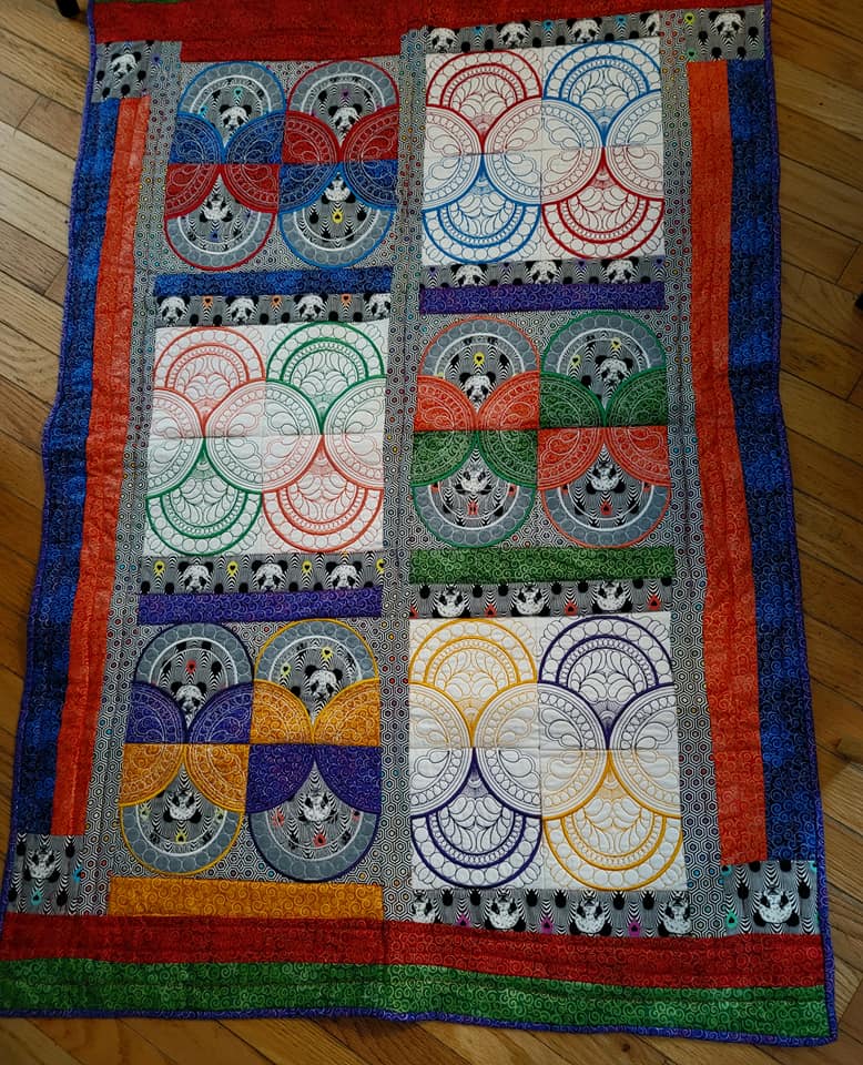 Scallop Block and Quilt 4x4 5x5 6x6 7x7 In the hoop machine embroidery designs