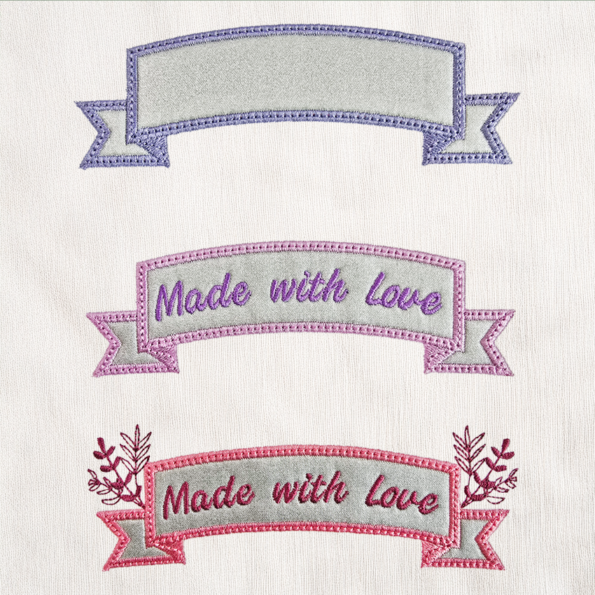 Seasonal Banner Applique or Quilt Label Set