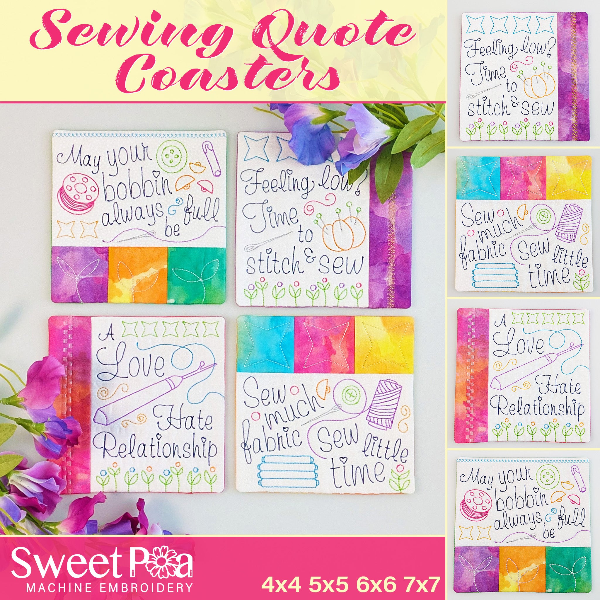Sewing Quote Coasters