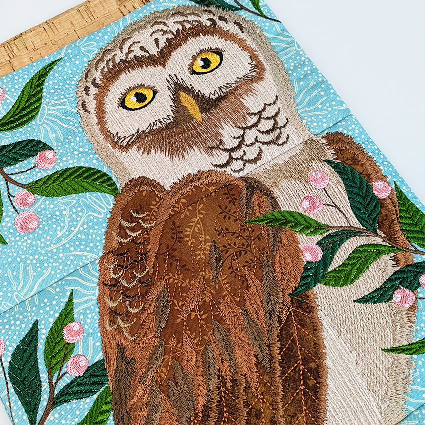 Snowy Owl Hanger In the hoop machine embroidery designs