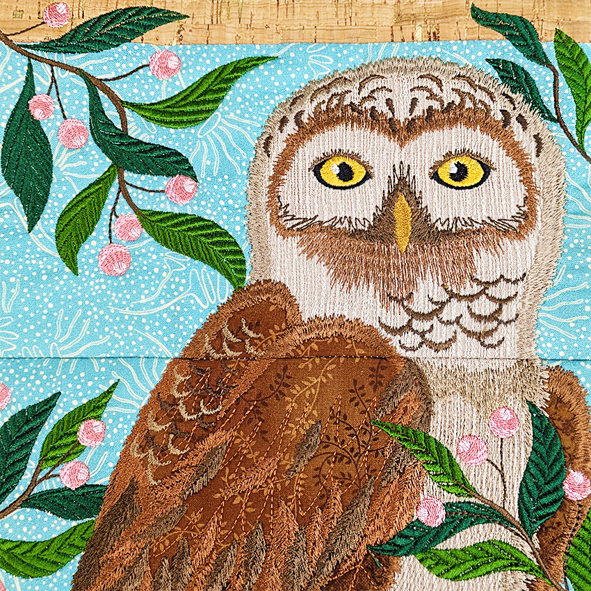 Snowy Owl Hanger In the hoop machine embroidery designs