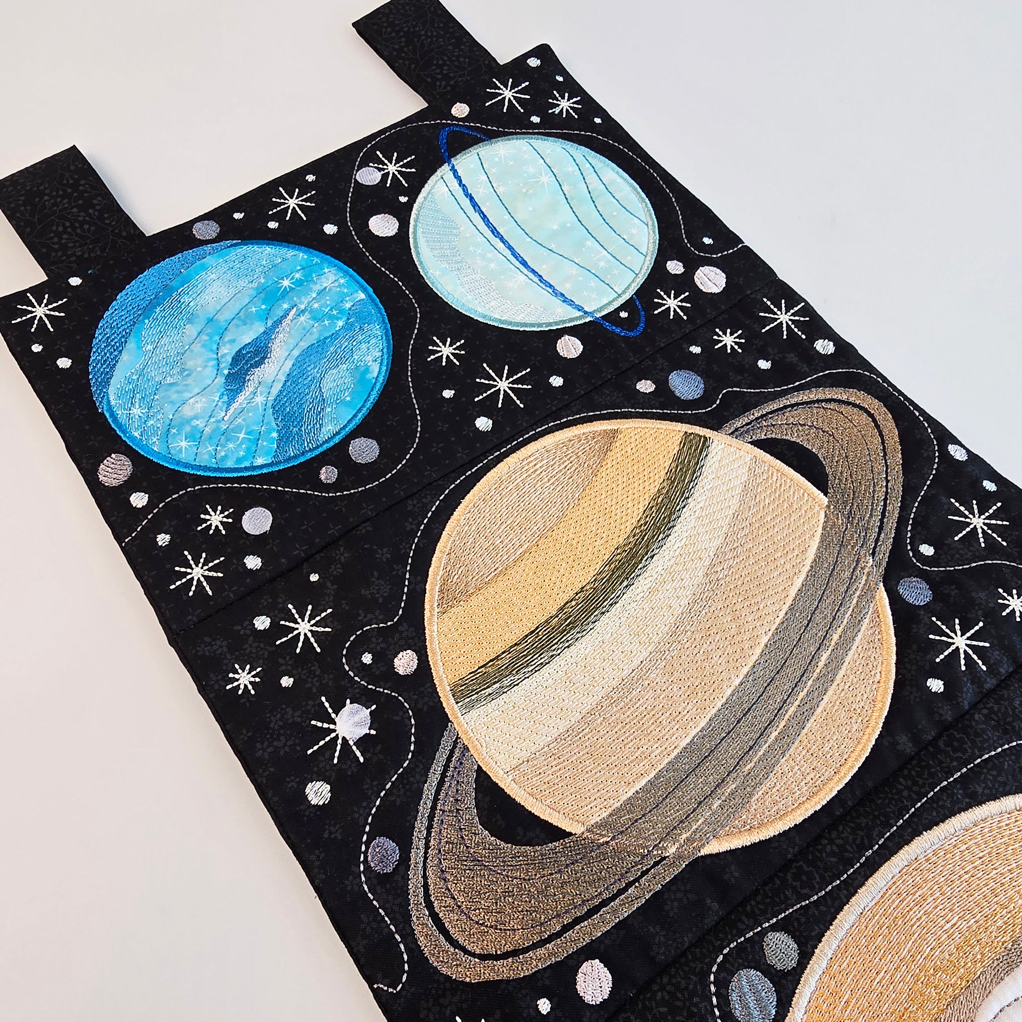 Solar System Hanger In the hoop machine embroidery designs