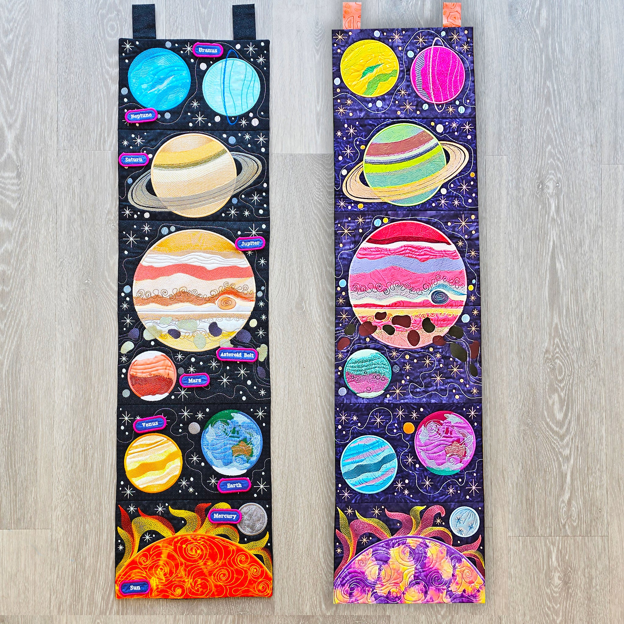 Solar System Hanger In the hoop machine embroidery designs