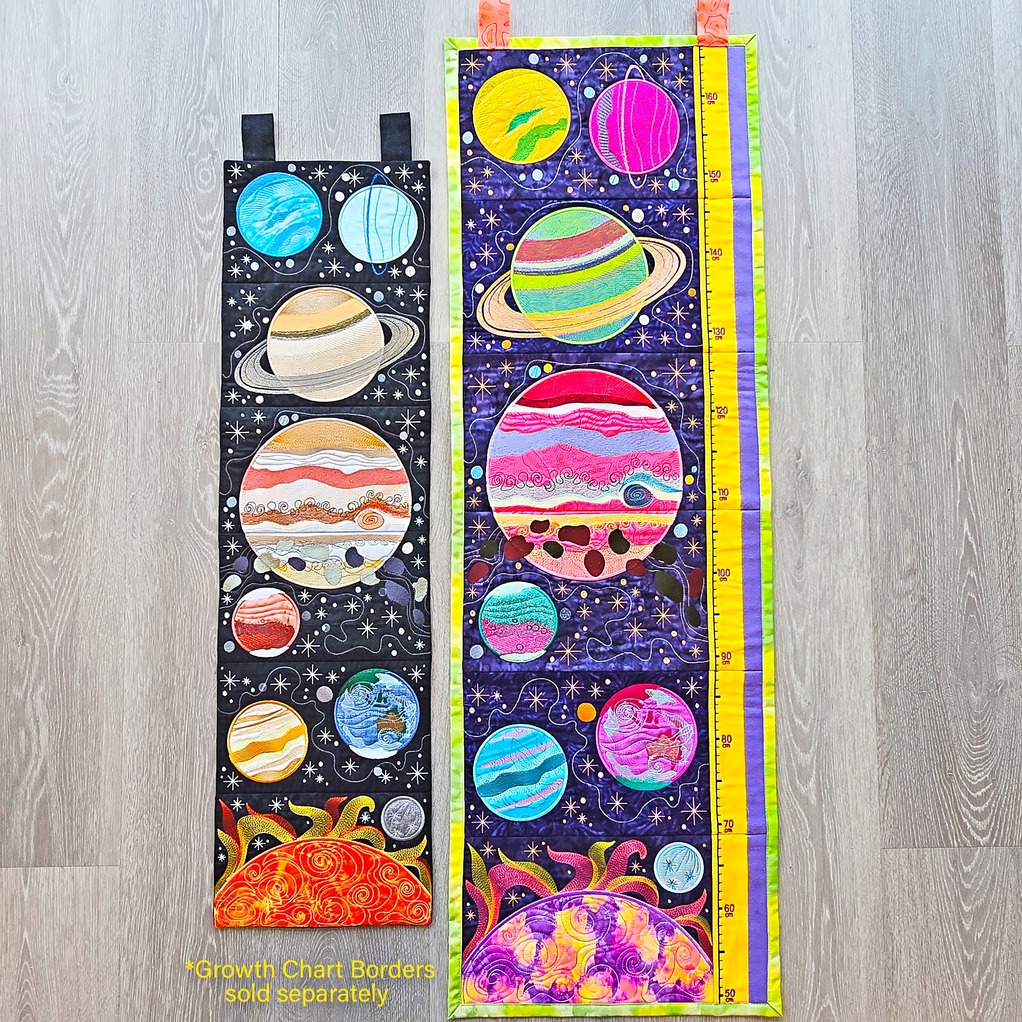 Solar System Hanger In the hoop machine embroidery designs
