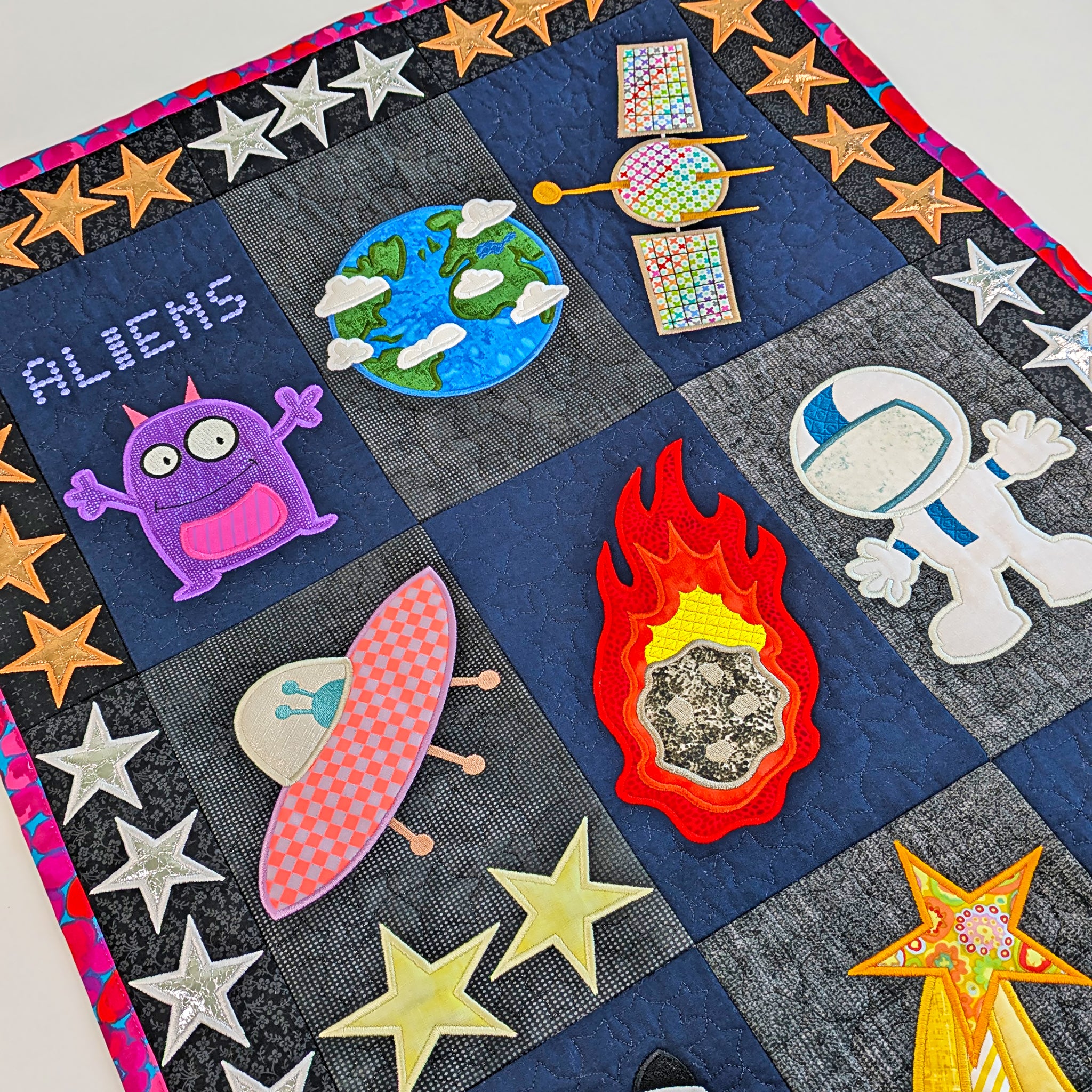 Space Quilt In the hoop machine embroidery designs