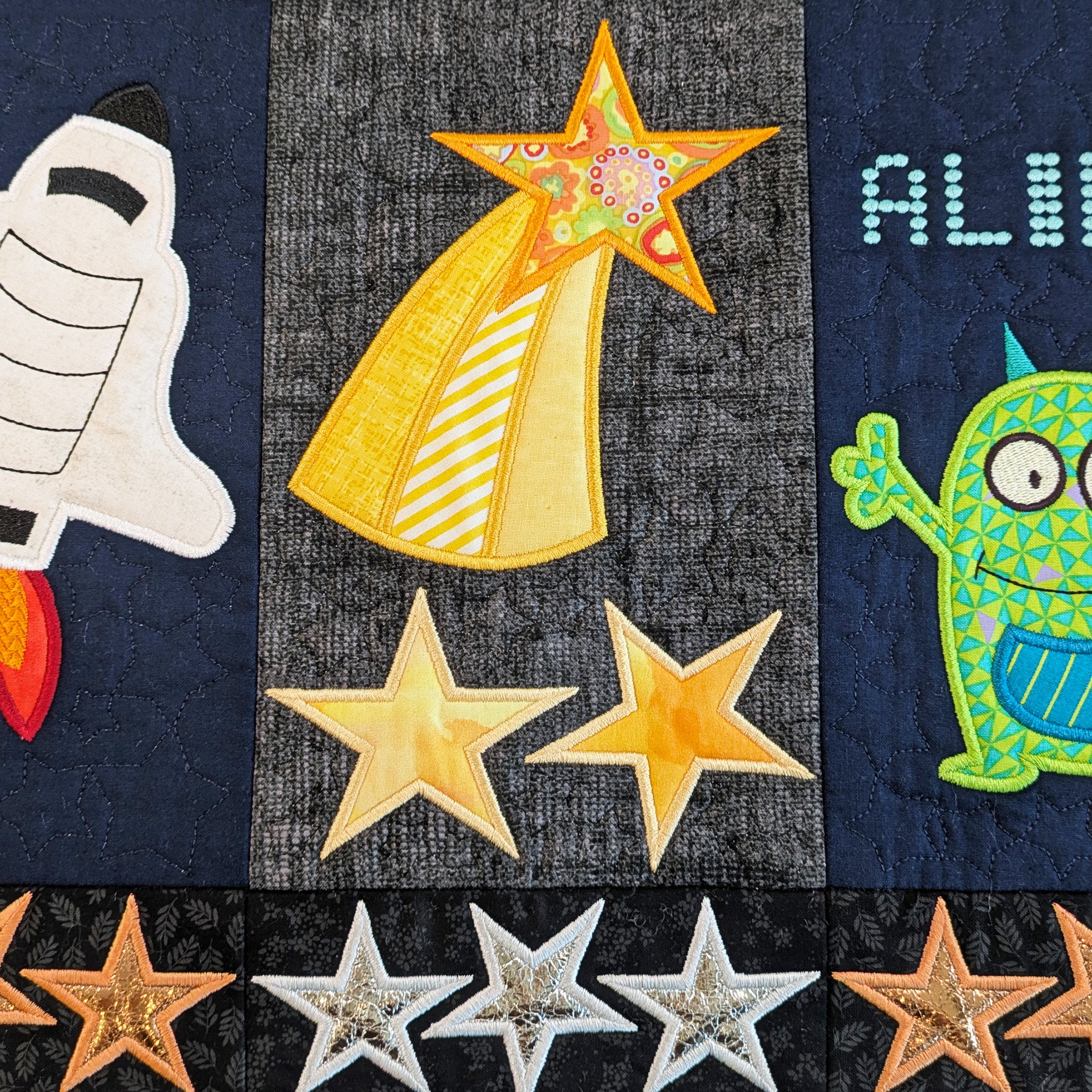 Space Quilt In the hoop machine embroidery designs